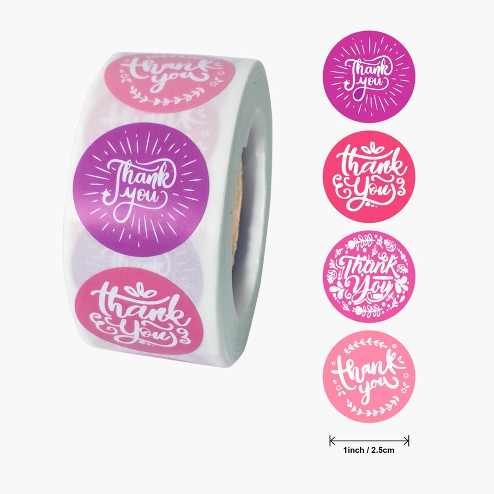 500 Thank You Stickers